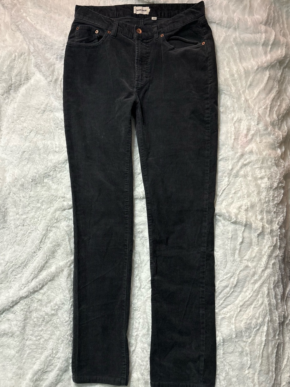 Men’s Taylor Stitch Gray Corduroy Pants Size 31 Slim